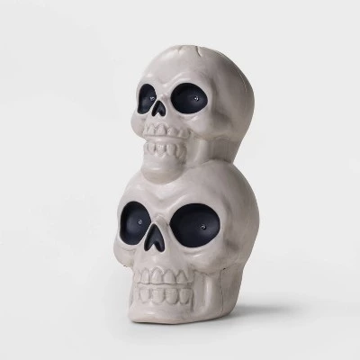 Hyde & EEK! Boutique Light Up Animated Stacked Skull Halloween Decorative Prop - Hyde & EEK! Boutique™ 2 Hyde & EEK! Boutique Light Up Animated Stacked Skull Halloween Decorative Prop - Hyde & EEK! Boutique™ - Image 2