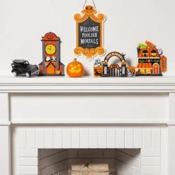 Hyde & EEK! Boutique Mini Mantel Wood Cemetery Halloween Decorative Prop - Hyde & EEK! Boutique™