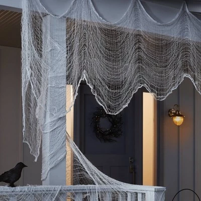 Hyde & EEK! Boutique 36' Jumbo Spooky Fabric White Halloween Decorative Prop - Hyde & EEK! Boutique™ 1 Hyde & EEK! Boutique 36' Jumbo Spooky Fabric White Halloween Decorative Prop - Hyde & EEK! Boutique™