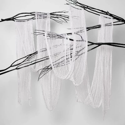 Hyde & EEK! Boutique 36' Jumbo Spooky Fabric White Halloween Decorative Prop - Hyde & EEK! Boutique™ 2 Hyde & EEK! Boutique 36' Jumbo Spooky Fabric White Halloween Decorative Prop - Hyde & EEK! Boutique™ - Image 2