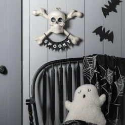 Hyde & EEK! Boutique Spider Web Printed Plush Throw Blanket Black/Ivory - Hyde & EEK! Boutique™