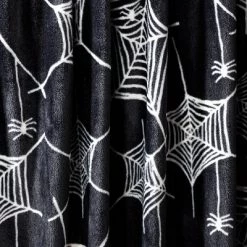 Hyde & EEK! Boutique Spider Web Printed Plush Throw Blanket Black/Ivory - Hyde & EEK! Boutique™ -Halloween Decorations Sales Store unnamed file 1088