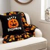 Hyde & EEK! Boutique Pumpkin Square Throw Pillow Black/Orange - Hyde & EEK! Boutique™