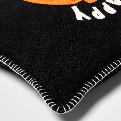 Hyde & EEK! Boutique Pumpkin Square Throw Pillow Black/Orange - Hyde & EEK! Boutique™ 3 Hyde & EEK! Boutique Pumpkin Square Throw Pillow Black/Orange - Hyde & EEK! Boutique™ - Image 3