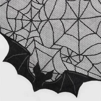 Hyde & EEK! Boutique 80" Bats Lace Mantel Scarf Halloween Decorative Prop - Hyde & EEK! Boutique™ 2 Hyde & EEK! Boutique 80" Bats Lace Mantel Scarf Halloween Decorative Prop - Hyde & EEK! Boutique™ - Image 2