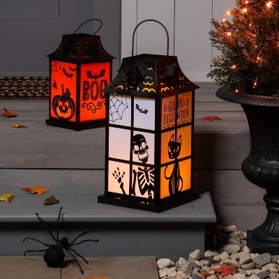 Hyde & EEK! Boutique Light Up Large Black and White Halloween Decorative Lantern - Hyde & EEK! Boutique™ 1 Hyde & EEK! Boutique Light Up Large Black and White Halloween Decorative Lantern - Hyde & EEK! Boutique™