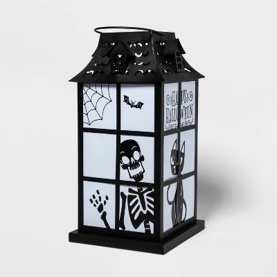 Hyde & EEK! Boutique Light Up Large Black and White Halloween Decorative Lantern - Hyde & EEK! Boutique™ 2 Hyde & EEK! Boutique Light Up Large Black and White Halloween Decorative Lantern - Hyde & EEK! Boutique™ - Image 2