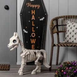 Hyde & EEK! Boutique Cat Square Throw Pillow Ivory/Black - Hyde & EEK! Boutique™