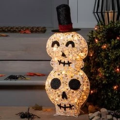 Hyde & EEK! Boutique Light Up Double Stack Skulls Halloween Novelty Sculpture Light - Hyde & EEK! Boutique™