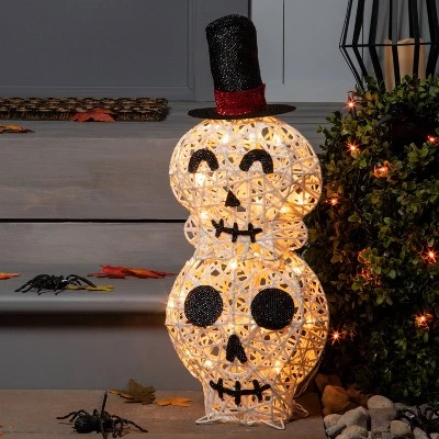 Hyde & EEK! Boutique Light Up Double Stack Skulls Halloween Novelty Sculpture Light - Hyde & EEK! Boutique™ 1 Hyde & EEK! Boutique Light Up Double Stack Skulls Halloween Novelty Sculpture Light - Hyde & EEK! Boutique™