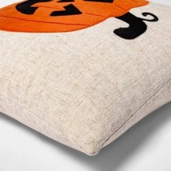 Hyde & EEK! Boutique Pumpkin Square Throw Pillow Ivory/Orange - Hyde & EEK! Boutique™ 5 Hyde & EEK! Boutique Pumpkin Square Throw Pillow Ivory/Orange - Hyde & EEK! Boutique™ -Halloween Decorations Sales Store unnamed file 1154