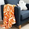 Hyde & EEK! Boutique Pumpkin Printed Plush Throw Blanket Ivory - Hyde & EEK! Boutique™