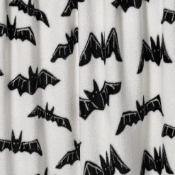 Hyde & EEK! Boutique Bats Printed Plush Throw Blanket Ivory/Black - Hyde & EEK! Boutique™ -Halloween Decorations Sales Store unnamed file 1187