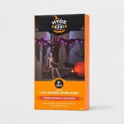 Hyde & EEK! Boutique 9' Incandescent Gauze Garland Halloween Purple String Lights - Hyde & EEK! Boutique™