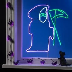 Hyde & EEK! Boutique LED Reaper with Motion Rope Halloween Lighted Sign - Hyde & EEK! Boutique™