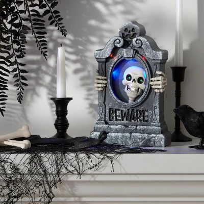 Hyde & EEK! Boutique Animated Mini Skeleton Tombstone Halloween Decorative Prop - Hyde & EEK! Boutique™ 1 Hyde & EEK! Boutique Animated Mini Skeleton Tombstone Halloween Decorative Prop - Hyde & EEK! Boutique™