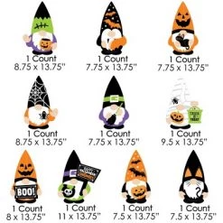 Big Dot of Happiness Halloween Gnomes - Gnome Lawn Decorations - Outdoor Spooky Fall Party Yard Decorations - 10 Piece -Halloween Decorations Sales Store unnamed file 128