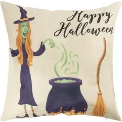Juvale Set of 4 Fall Halloween Pillow Covers, 4 Spooky Designs, 18 x 18 in -Halloween Decorations Sales Store unnamed file 132