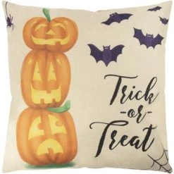 Juvale Set of 4 Fall Halloween Pillow Covers, 4 Spooky Designs, 18 x 18 in -Halloween Decorations Sales Store unnamed file 135