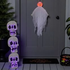 Hyde & EEK! Boutique LED Stacked Skulls Halloween Novelty Silhouette Light Purple - Hyde & EEK! Boutique™