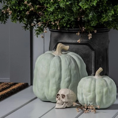 Hyde & EEK! Boutique Falloween Small Sheltered Porch Pumpkin Green Halloween Decorative Sculpture - Hyde & EEK! Boutique™ 1 Hyde & EEK! Boutique Falloween Small Sheltered Porch Pumpkin Green Halloween Decorative Sculpture - Hyde & EEK! Boutique™