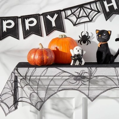 Hyde & EEK! Boutique Happy Halloween and Spider Web Felt Garland - Hyde & EEK! Boutique™ 1 Hyde & EEK! Boutique Happy Halloween and Spider Web Felt Garland - Hyde & EEK! Boutique™