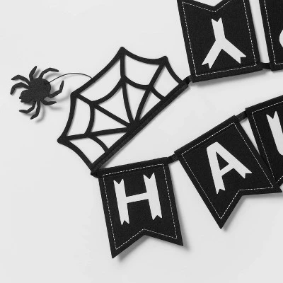 Hyde & EEK! Boutique Happy Halloween and Spider Web Felt Garland - Hyde & EEK! Boutique™ 2 Hyde & EEK! Boutique Happy Halloween and Spider Web Felt Garland - Hyde & EEK! Boutique™ - Image 2