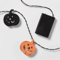 Hyde & EEK! Boutique 10ct LED Wood Pumpkin Halloween String Lights - Hyde & EEK! Boutique™ -Halloween Decorations Sales Store unnamed file 1383