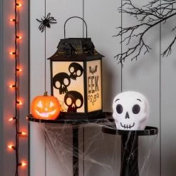Hyde & EEK! Boutique Light Up Small Black and White Halloween Decorative Lantern - Hyde & EEK! Boutique™