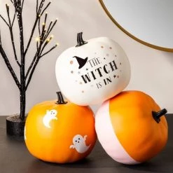 Hyde & EEK! Boutique You Put a Spell on Me Orange and Pink Halloween Decorative Foam Pumpkin - Hyde & EEK! Boutique™