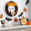 Hyde & EEK! Boutique Falloween Skeleton Knit Woven "Happy Haunting" Halloween Wreath - Hyde & EEK! Boutique™