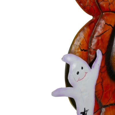 Northlight 33" Orange and Black Stacked Pumpkins Outdoor Halloween Decoration 2 Northlight 33" Orange and Black Stacked Pumpkins Outdoor Halloween Decoration - Image 2