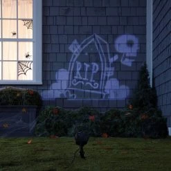 Hyde & EEK! Boutique LED Tombstone Skeleton Halloween Lightshow Projection - Hyde & EEK! Boutique™