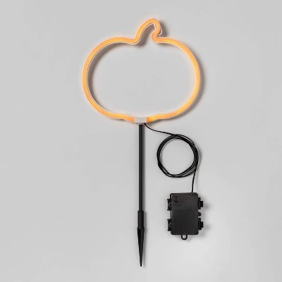 Hyde & EEK! Boutique 1ct LED Faux Neon Pumpkin Halloween Novelty Path Light Orange - Hyde & EEK! Boutique™ 2 Hyde & EEK! Boutique 1ct LED Faux Neon Pumpkin Halloween Novelty Path Light Orange - Hyde & EEK! Boutique™ - Image 2
