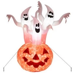 Costway 6 FT Inflatable Halloween Three White Ghosts with Pumpkin Decor w/ Rotating Lamp -Halloween Decorations Sales Store unnamed file 1505