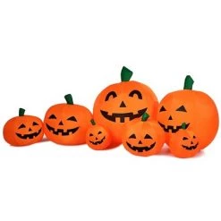 Costway 7.5' Halloween Inflatable 7 Pumpkins Patch W/LED Light Outdoor Garden Decoration -Halloween Decorations Sales Store unnamed file 1516