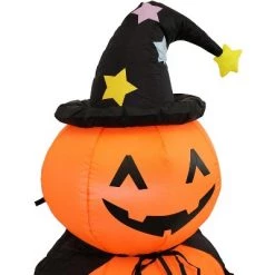 Sunnydaze Decor Sunnydaze 4 Foot Self Inflatable Blow Up Jack-O' Lantern Duo with Witch Hat Outdoor Holiday Halloween Lawn Decoration with LED Lights -Halloween Decorations Sales Store unnamed file 1521