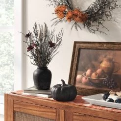 Medium Ceramic Stoneware Pumpkin Black - Threshold™