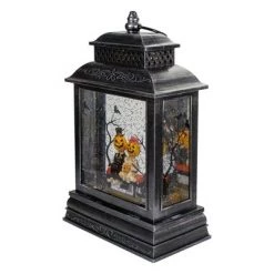 Northlight 11.5"Lighted Black Halloween Snow Globe Lantern with Pumpkin Couple -Halloween Decorations Sales Store unnamed file 1582