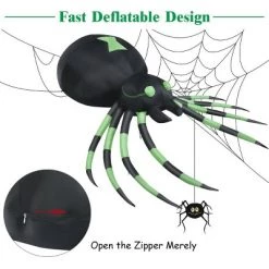 Costway 6FT Halloween Inflatable Blow-Up Spider w/ LED Lights Outdoor Yard Decoration -Halloween Decorations Sales Store unnamed file 1592