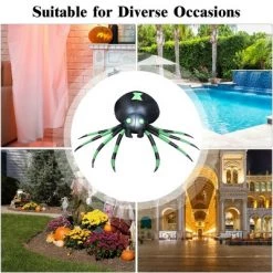 Costway 6FT Halloween Inflatable Blow-Up Spider w/ LED Lights Outdoor Yard Decoration -Halloween Decorations Sales Store unnamed file 1594