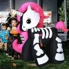 Costway 5.5 FT Halloween Inflatable Skeleton Unicorn Blow Up Yard Decoration