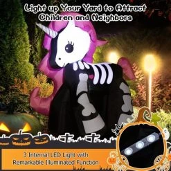 Costway 5.5 FT Halloween Inflatable Skeleton Unicorn Blow Up Yard Decoration -Halloween Decorations Sales Store unnamed file 1602