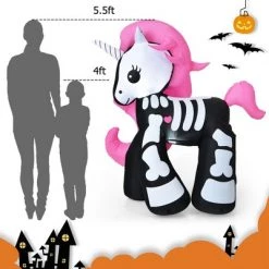 Costway 5.5 FT Halloween Inflatable Skeleton Unicorn Blow Up Yard Decoration -Halloween Decorations Sales Store unnamed file 1607