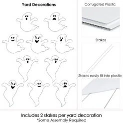 Big Dot of Happiness Spooky Ghost - Ghost Shape Lawn Decoration Signs - Outdoor Halloween Yard Decorations - 10 Piece 9 Big Dot of Happiness Spooky Ghost - Ghost Shape Lawn Decoration Signs - Outdoor Halloween Yard Decorations - 10 Piece -Halloween Decorations Sales Store unnamed file 1629