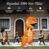 Costway 8FT Halloween Inflatable Pumpkin Head Dinosaur Blow Up with LED Lights