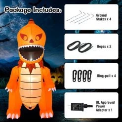 Costway 8FT Halloween Inflatable Pumpkin Head Dinosaur Blow Up with LED Lights -Halloween Decorations Sales Store unnamed file 1635