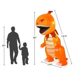 Costway 8FT Halloween Inflatable Pumpkin Head Dinosaur Blow Up with LED Lights -Halloween Decorations Sales Store unnamed file 1636