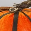 Melrose 12.5" Orange Autumn Pumpkin with Bamboo Ribs Halloween Tabletop Decor
