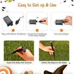 Costway 4 FT Halloween Inflatable Pumpkin Large Blow up with Build-in LED Light -Halloween Decorations Sales Store unnamed file 1671